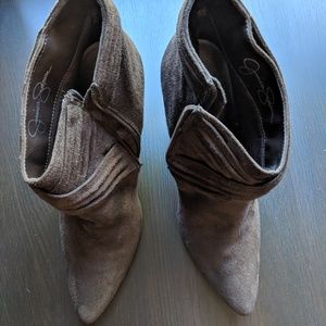 Brown suede Jessica Simpson booties